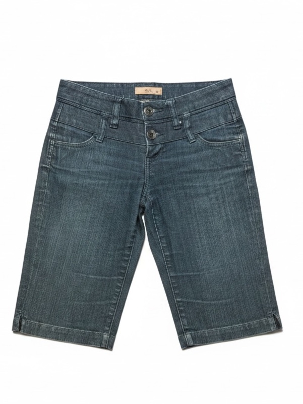 See Thru Soul Y2K Dark Blue Denim Bermuda Shorts